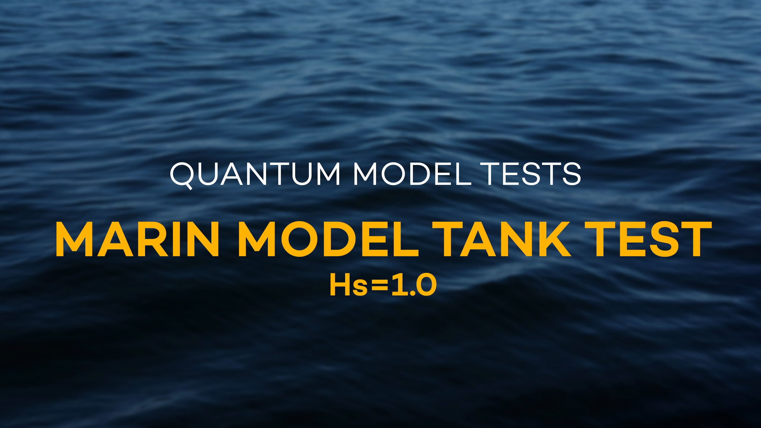 MARIN Model Tank Test with Hs=1.0